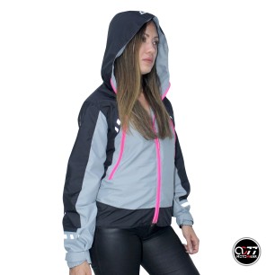 Chaqueta Cortaviento Dama AC77 CROSS con kit de protecciones