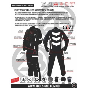 traje de protección moto panther ac77